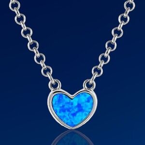Montana Silversmiths Hidden Lake Glacial Pools Heart Necklace New! Retail $45